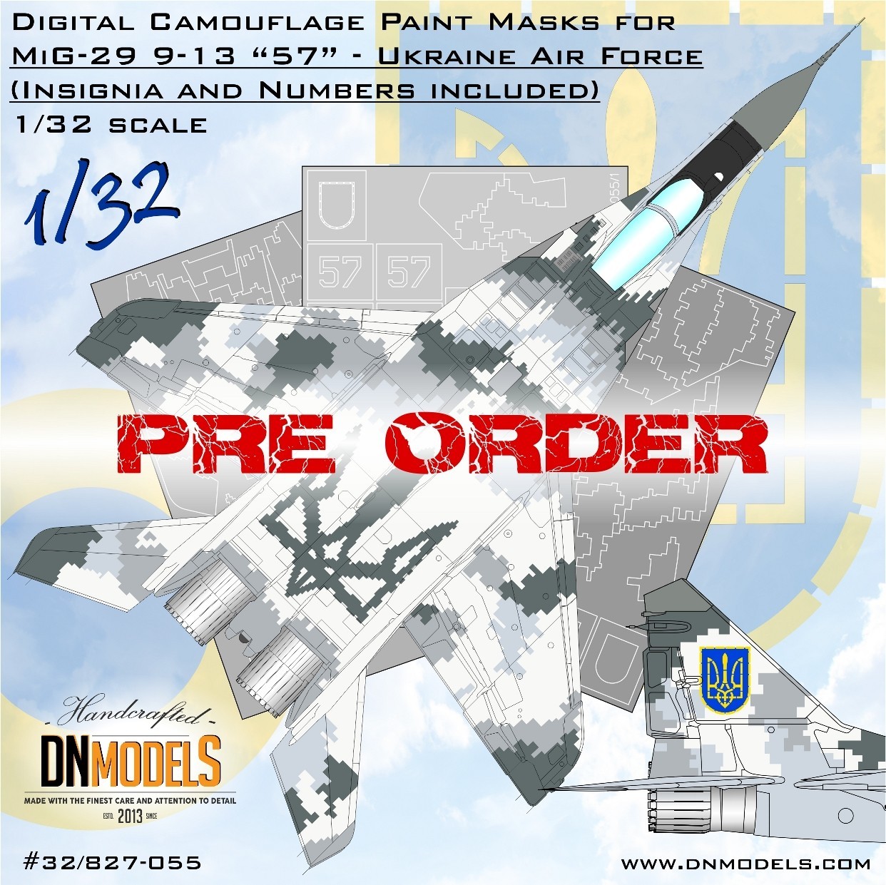 1/32nd Ghost of Kyiv Mig-29 camo mask set