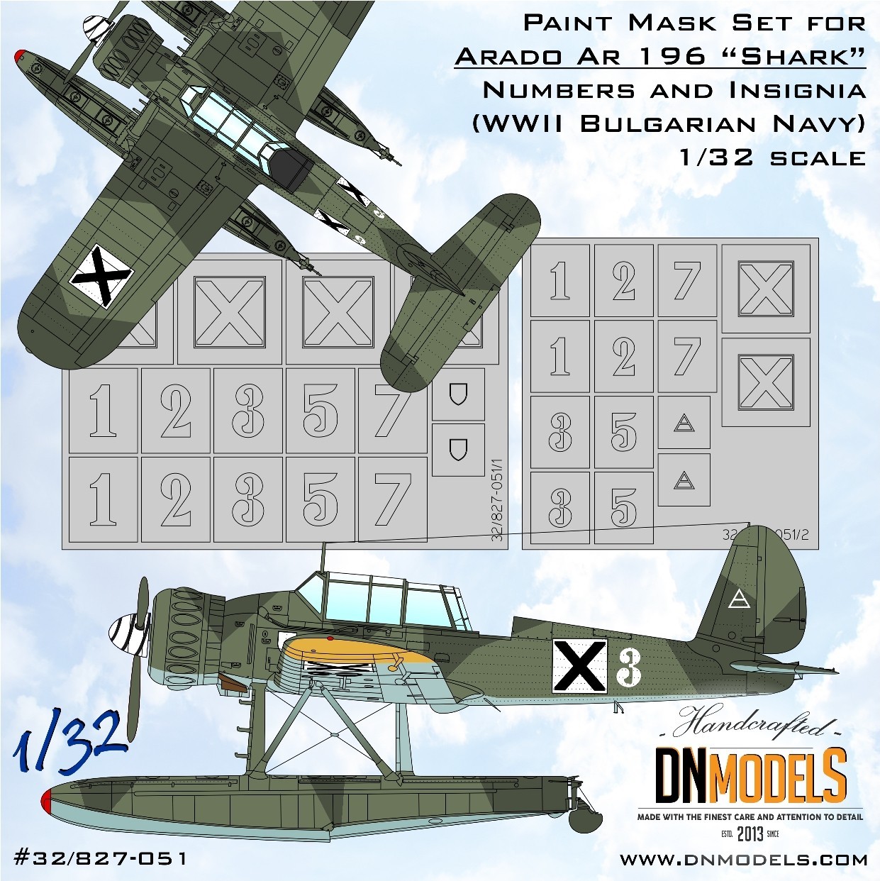 Bulgarian NAVY Ar 196 “Shark” Insignia & Numbers