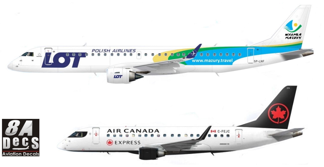 LOT & Air Canada Embrauers