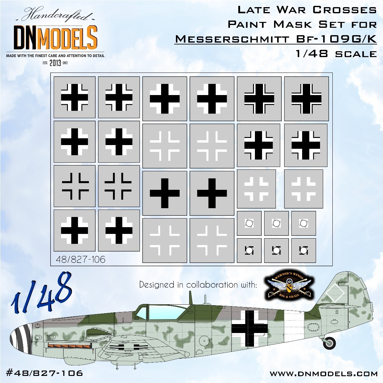 Bf-109G/K Late War Crosses Paint Mask Set