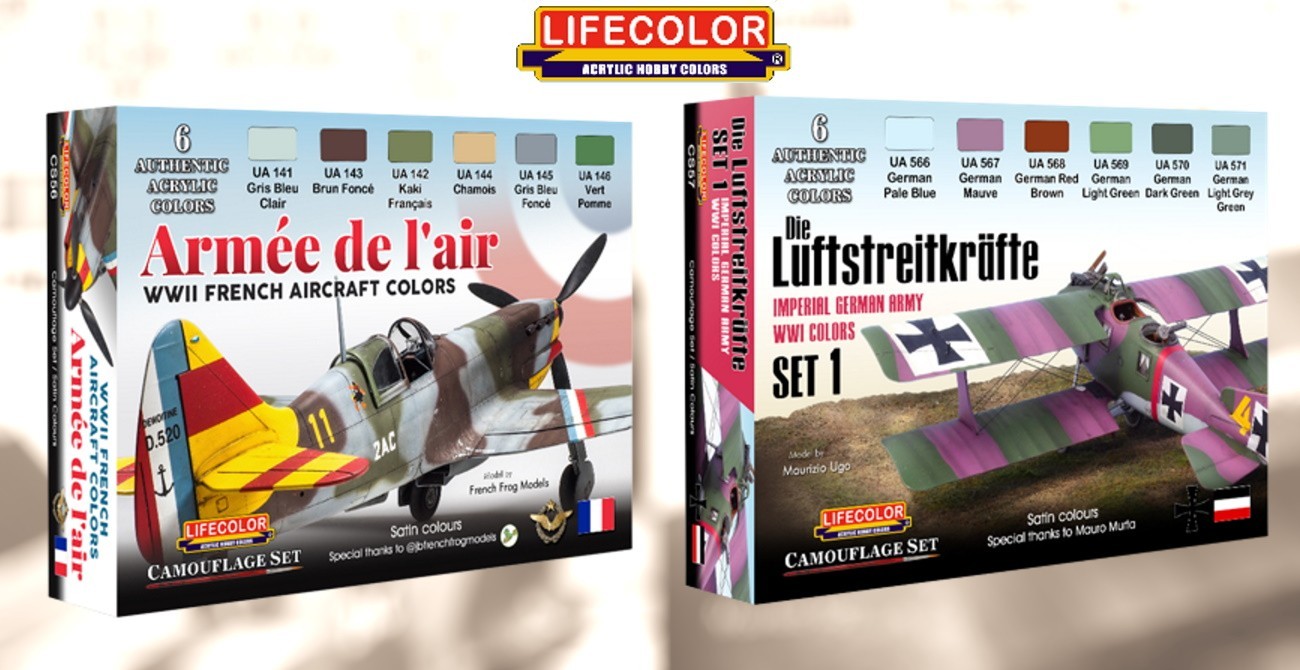 Water-Based and Acrylic Paints Set for Models of World War I Airplanes