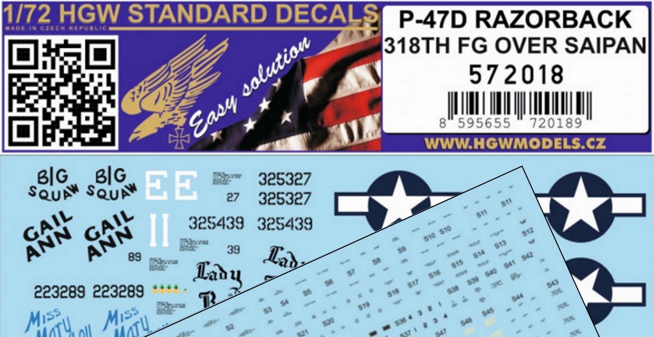 Decals: P-47D Razorback Over Saipan