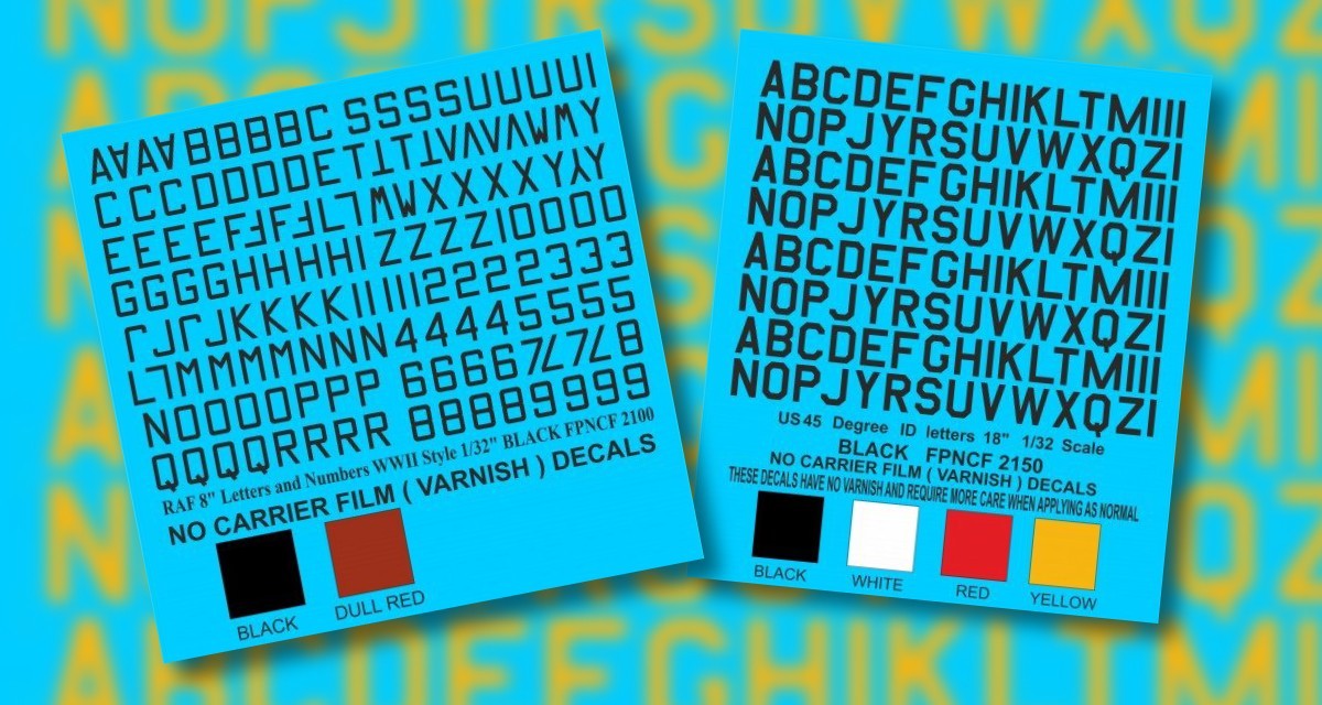 No Carrier Film Decals - First Releases