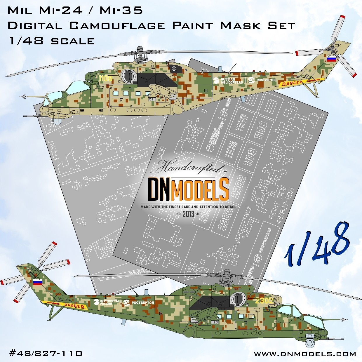 Mi-24/35 Digital Camouflage Paint Mask Set
