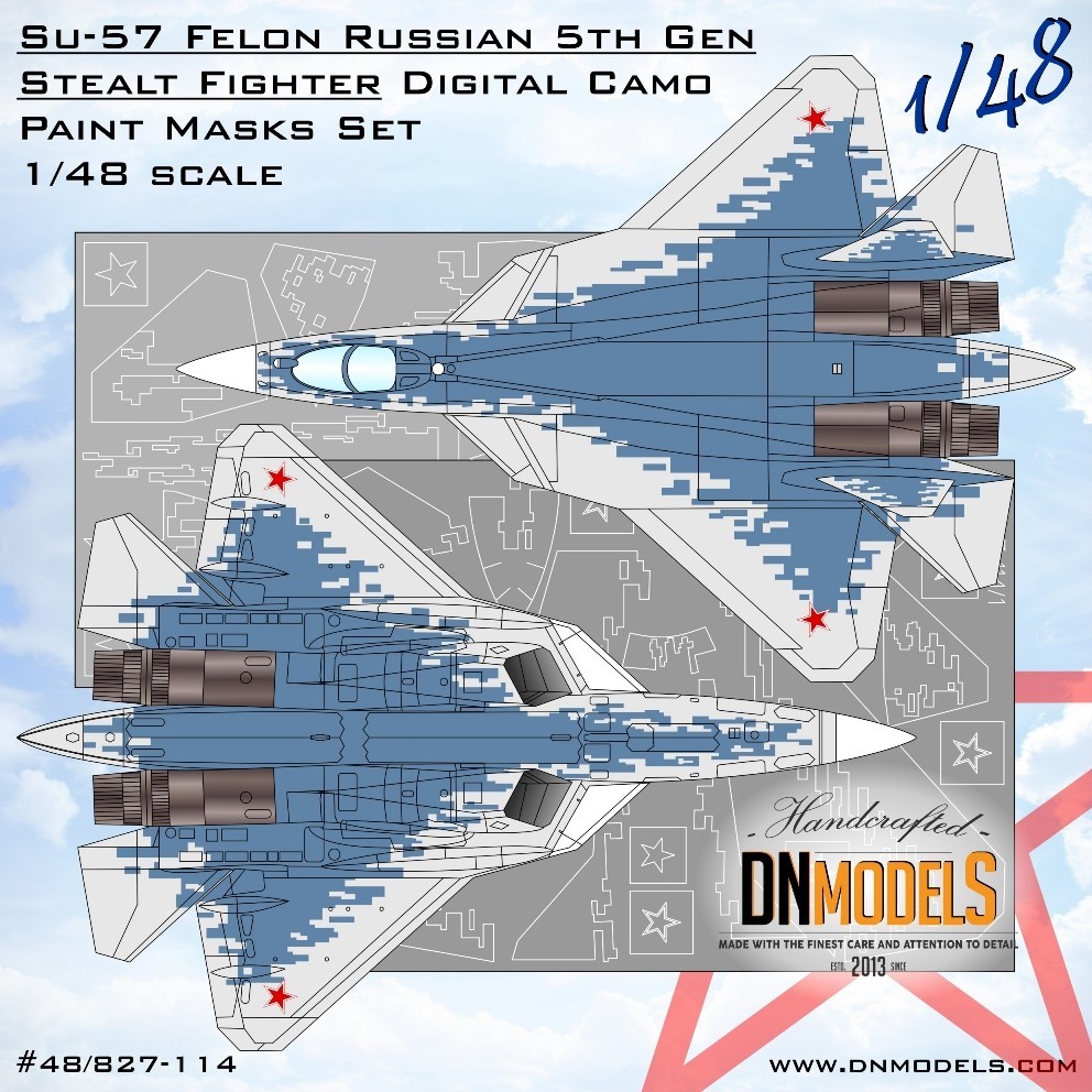 Su-57 Felon 5th Gen Stealth Fighter Digital Camouflage mask set
