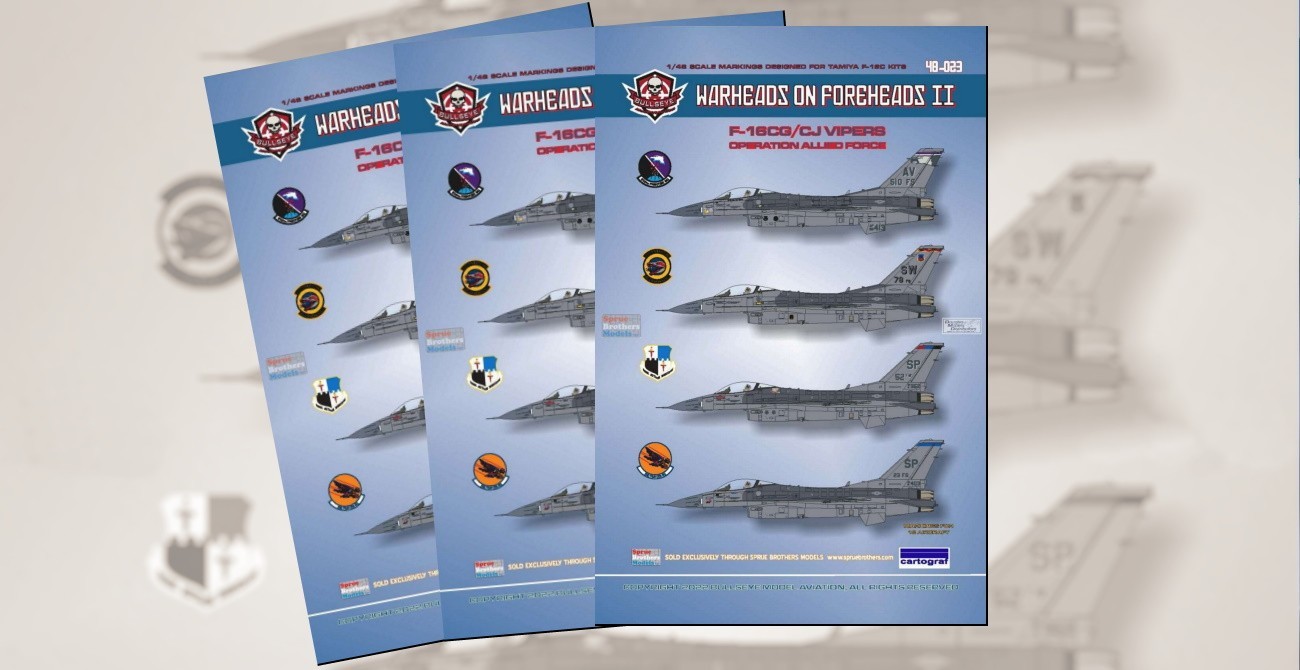 Decals: 'Warheads on Foreheads II' F-16