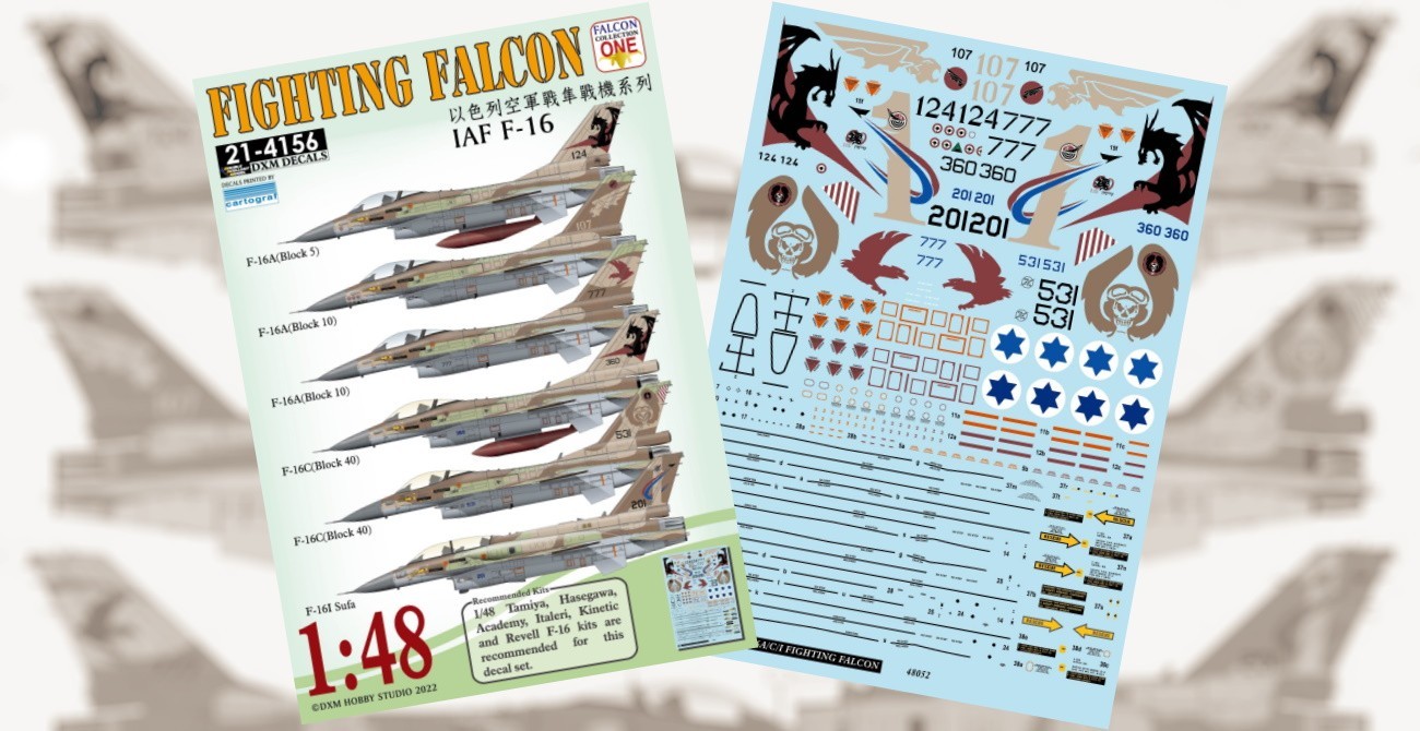 Decals: IAF Fighting Falcon Incoming September