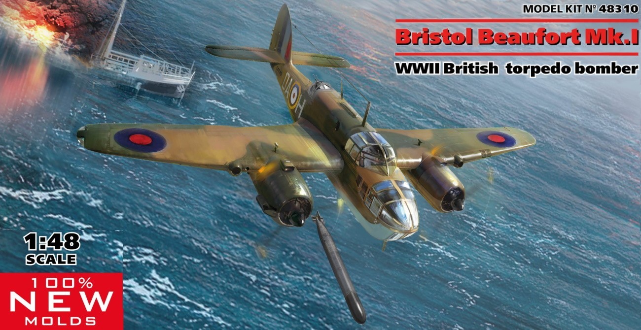 Beaufort Torpedo Bomber Renders
