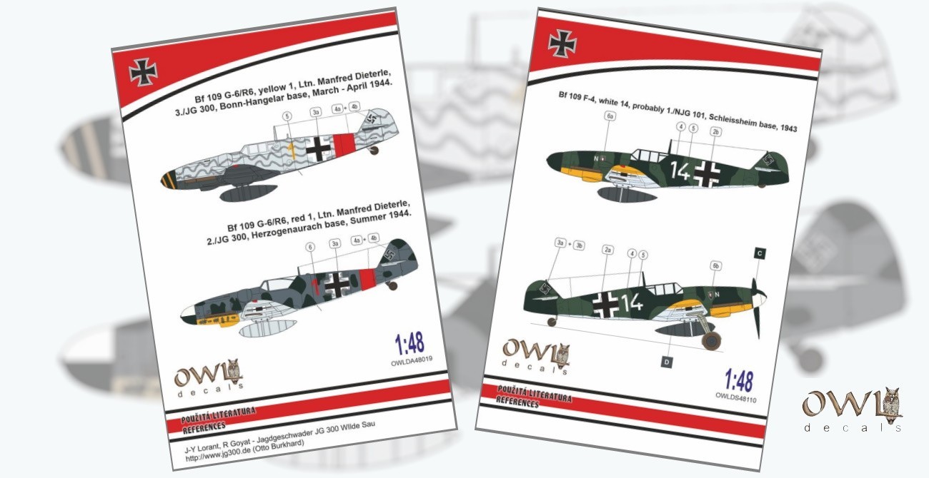 Bf 109 F & Bf 109 G Decal Sets