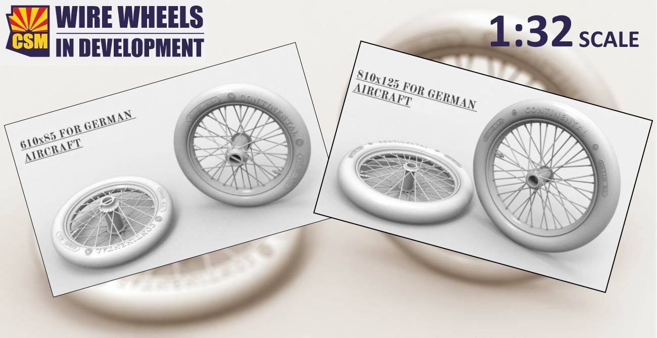 WWI German Aircraft Spoked Wheels