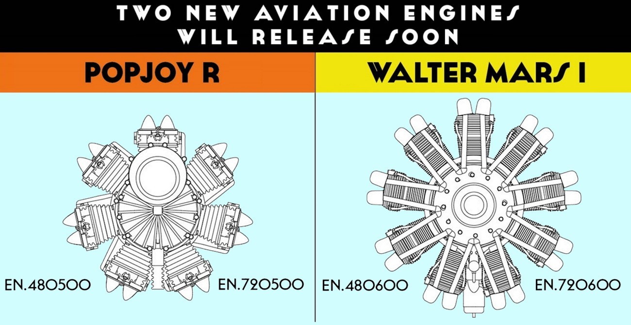 Popjoy R & Walter Mars I Engines Planned
