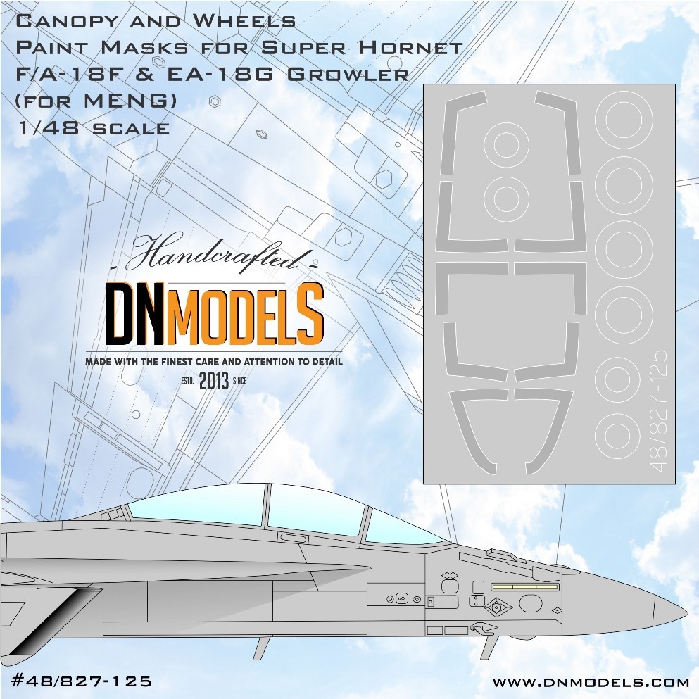 F/A-18F & EA-18G Growler Canopy & Wheels Paint Masks Set