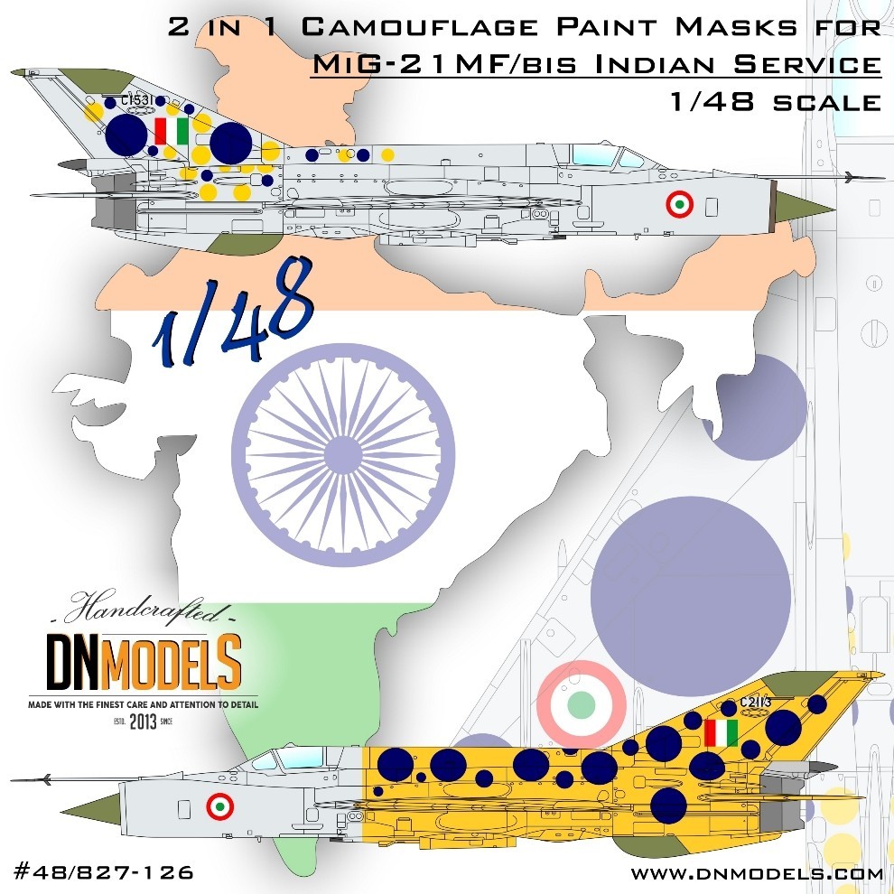 Colourful Indian MiG-21 Paint Masks Set
