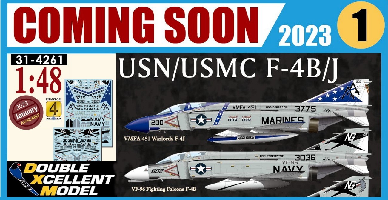 Decals: USN & USMC F-4B/J Phantom II’s