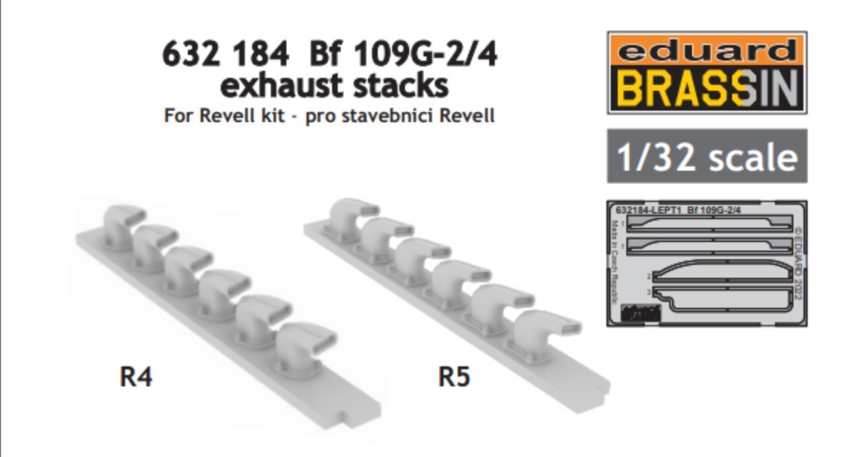 Bf 109G-2/4 Exhaust Stacks
