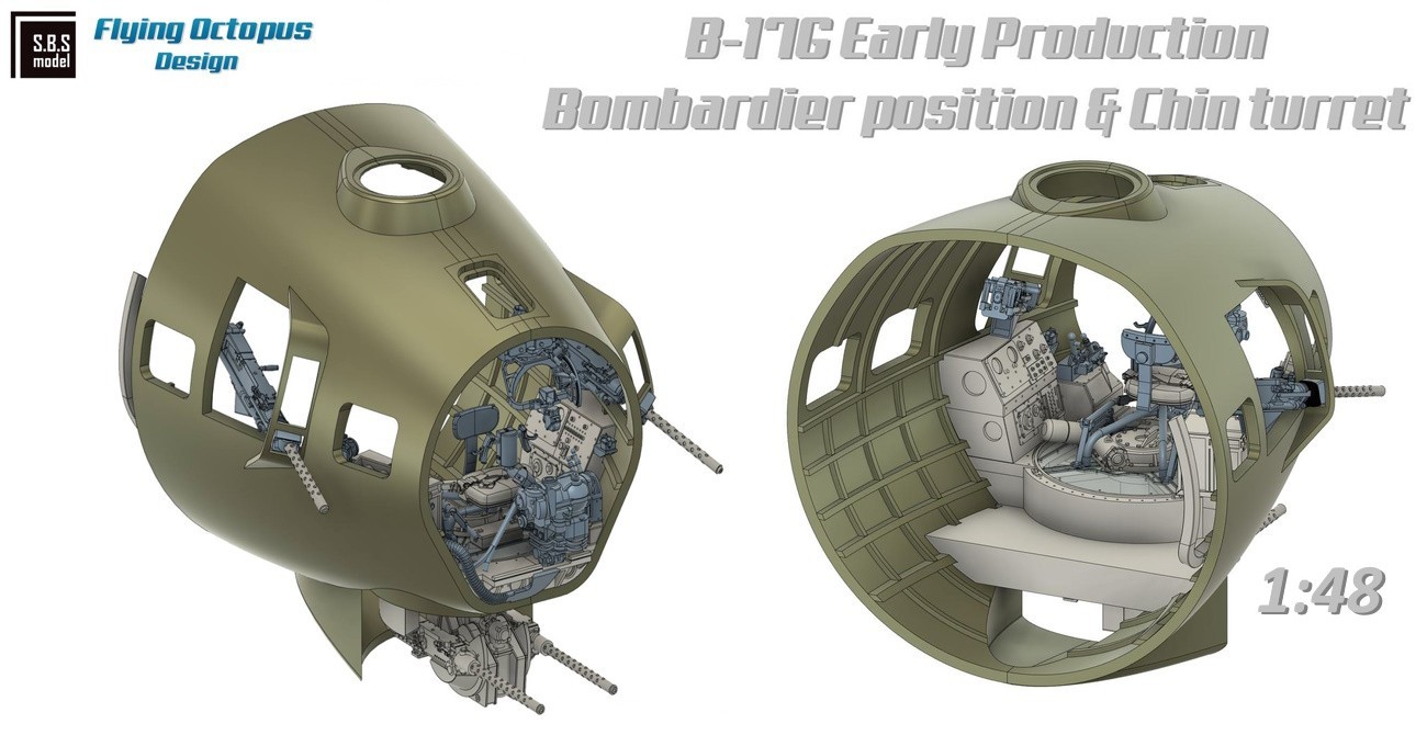 B-17 Bombardier & Chin Turret Detail Set