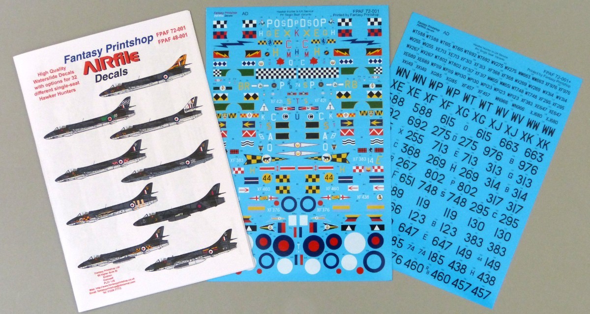 Hawker Hunter Single-Seater Decals Collection