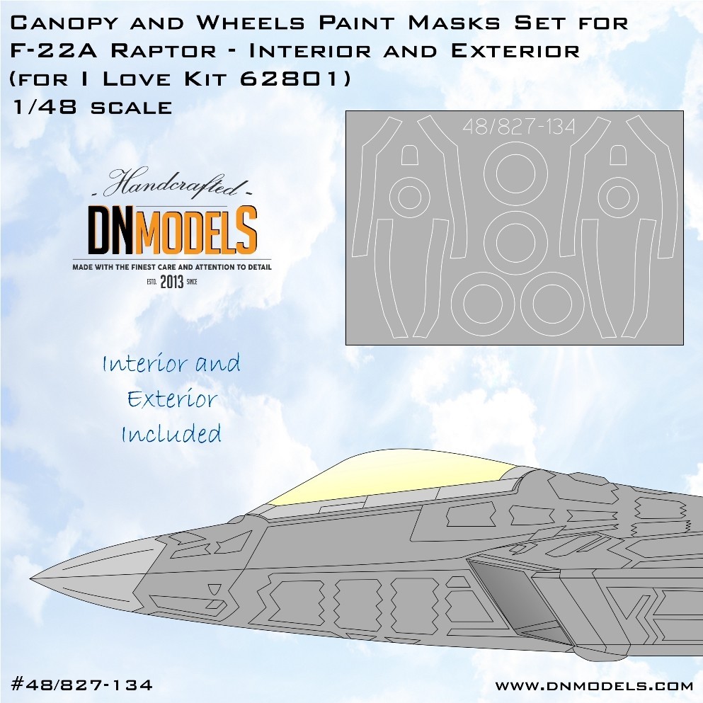 F-22 Canopy, HUD & Wheels Paint Masks