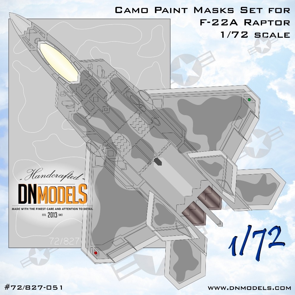 F-22A Raptor Camouflage Paint Masks Set
