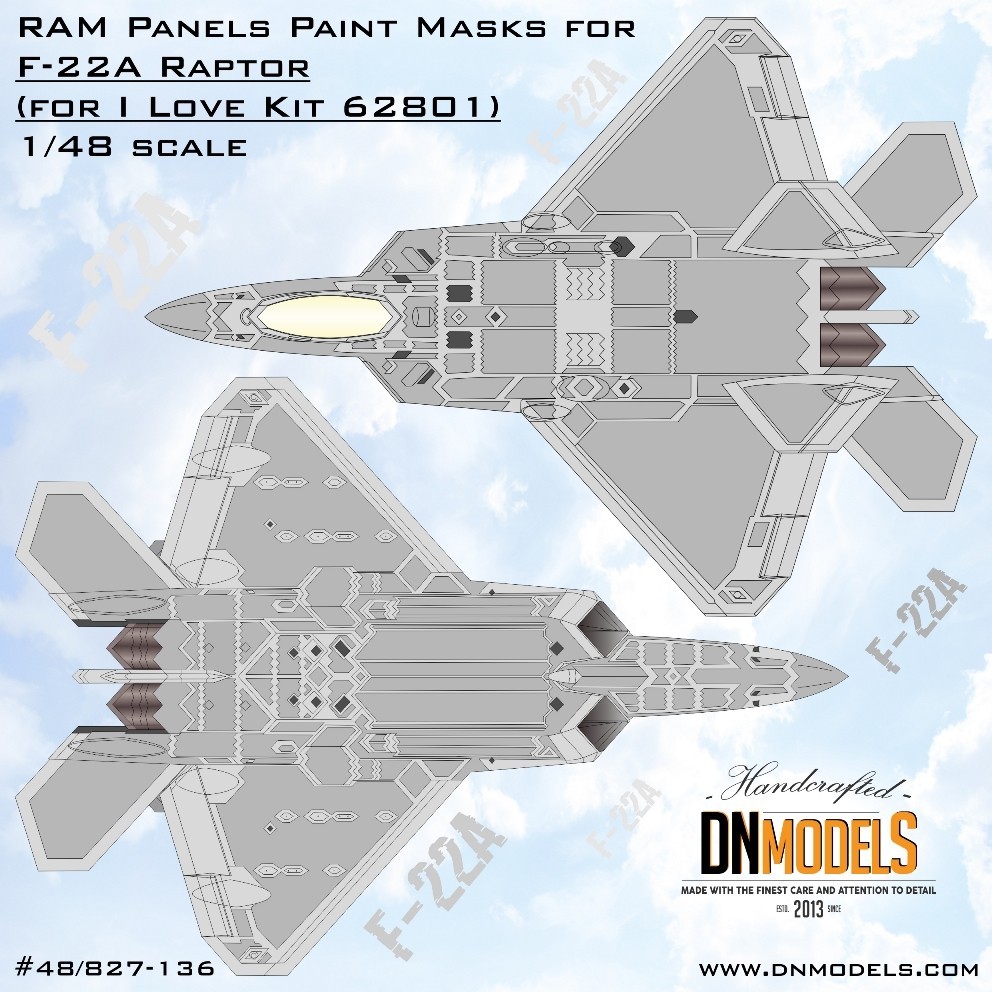 F-22 Raptor RAM Panels Paint Masks Set