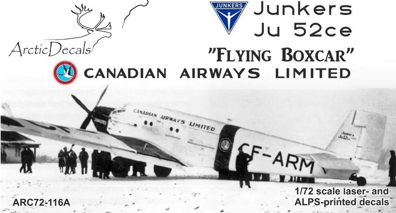 DECALS & MASKS: Canadian Airways Ltd Ju 52ce Released