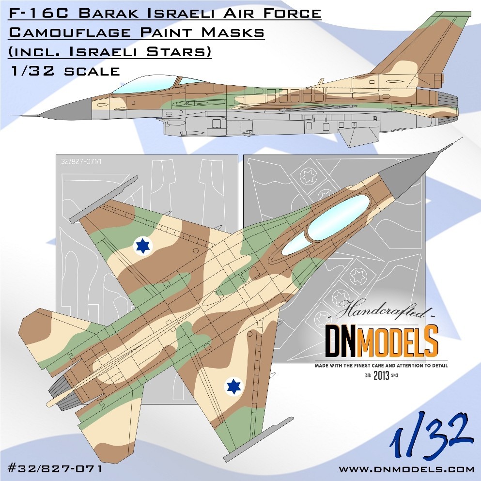 Israeli F-16C Barak Camouflage Paint Masks