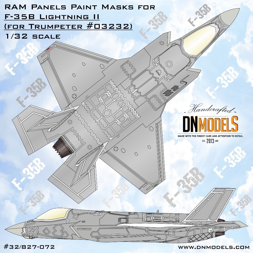 1/32nd F-35 RAM Panels Paint Masks Set