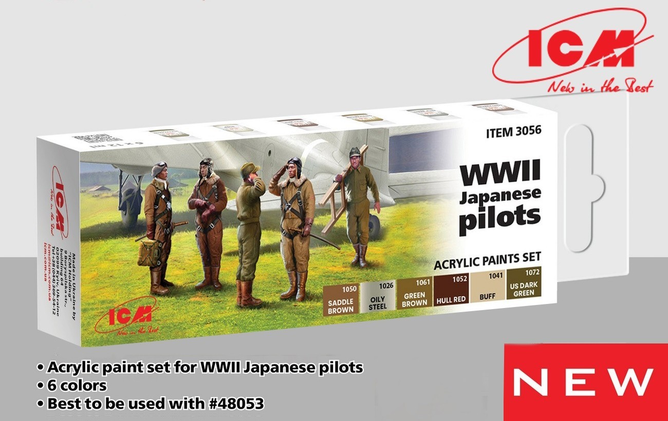 SOON ON SALE: Acrylic paints set for WWII Japanese pilots