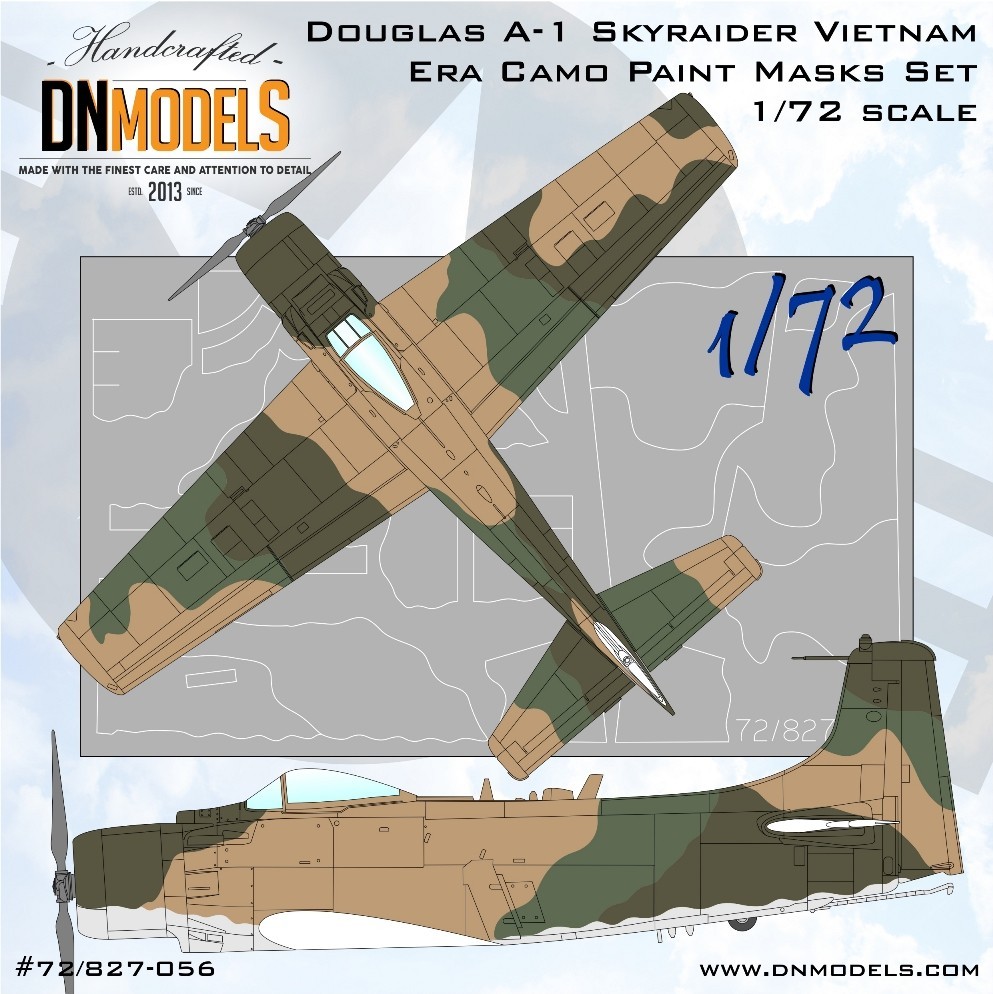 A-1 Skyraider Vietnam Era Camouflage Paint Masks Set 