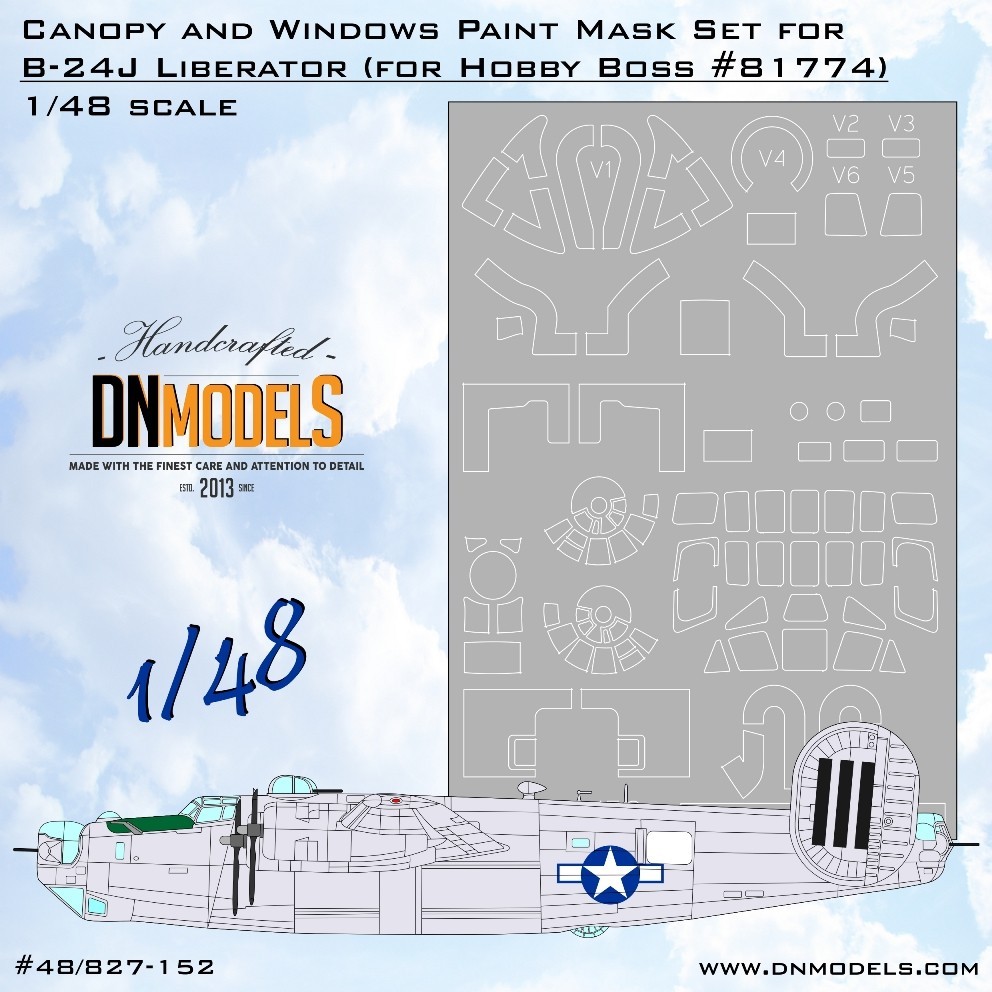 B-24J Canopy & Windows Paint Mask Set