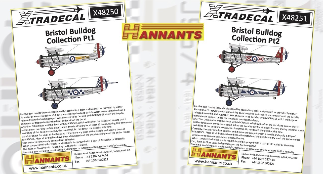 Decals: Bristol Bulldog Mk.IIa