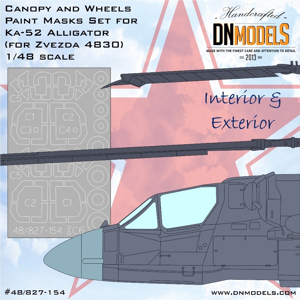 Ka-52 Canopy & Wheels Paint Masks