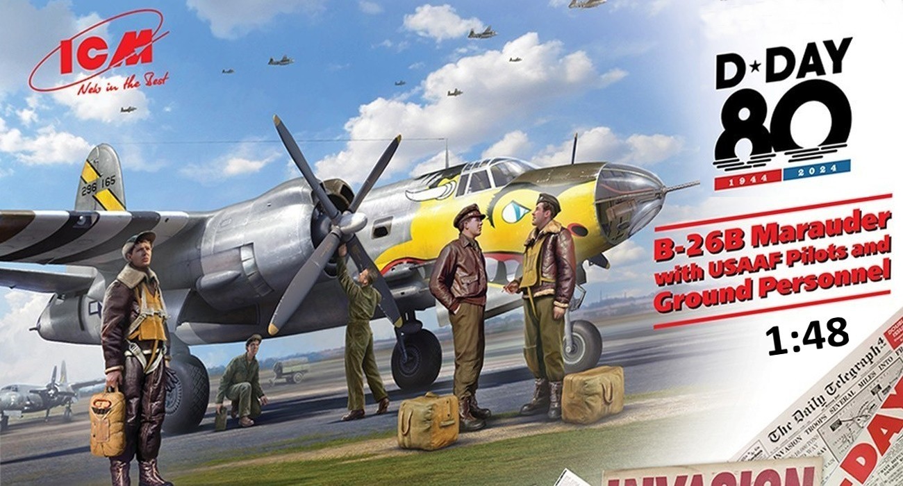 ON SALE: B-26B Marauder with USAAF Pilots & Ground Personnel