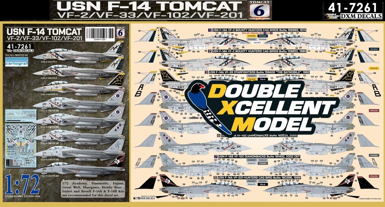 Decals: USN F-14 Tomcat Part 6