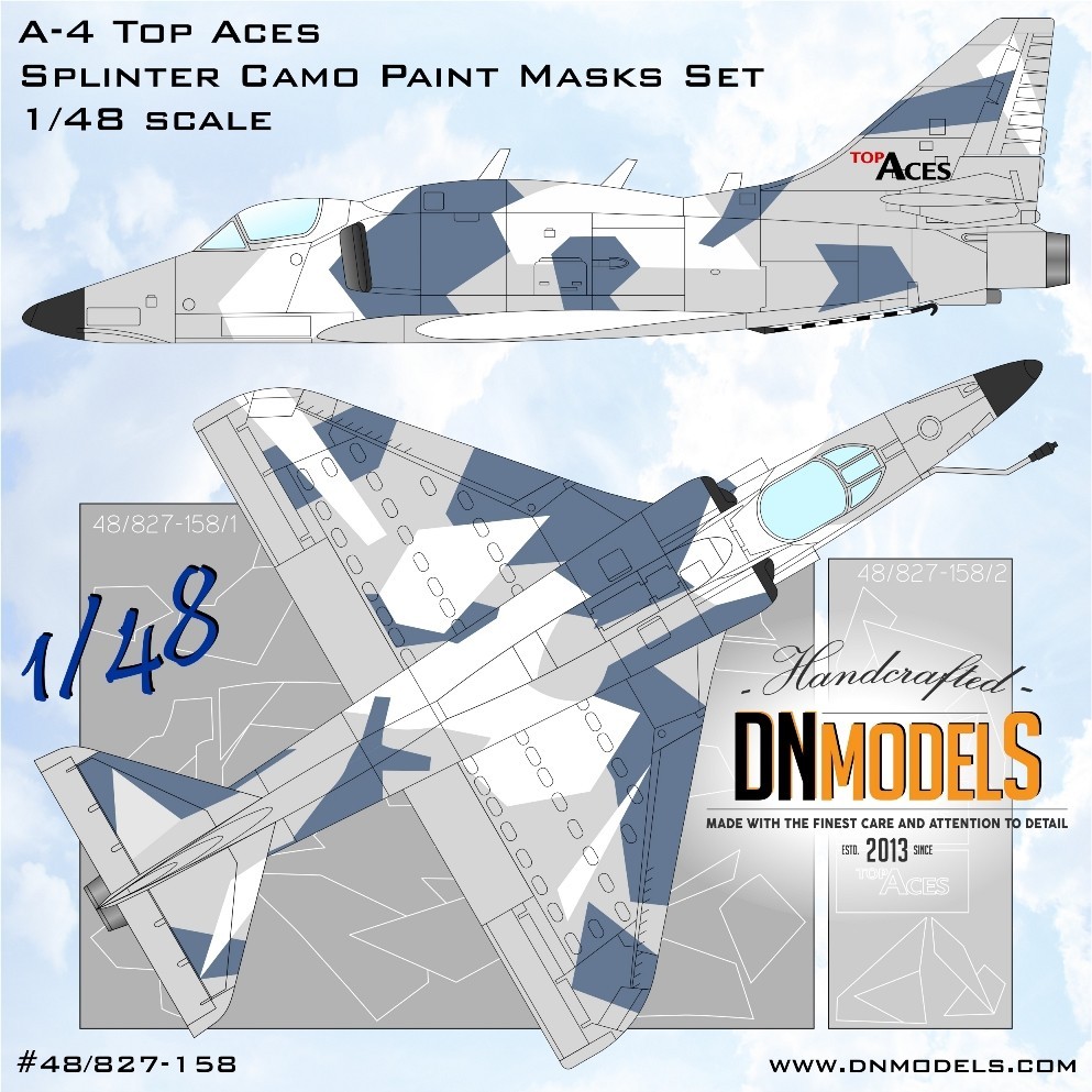 A-4 Skyhawk Top Aces Splinter Camouflage Paint Masks