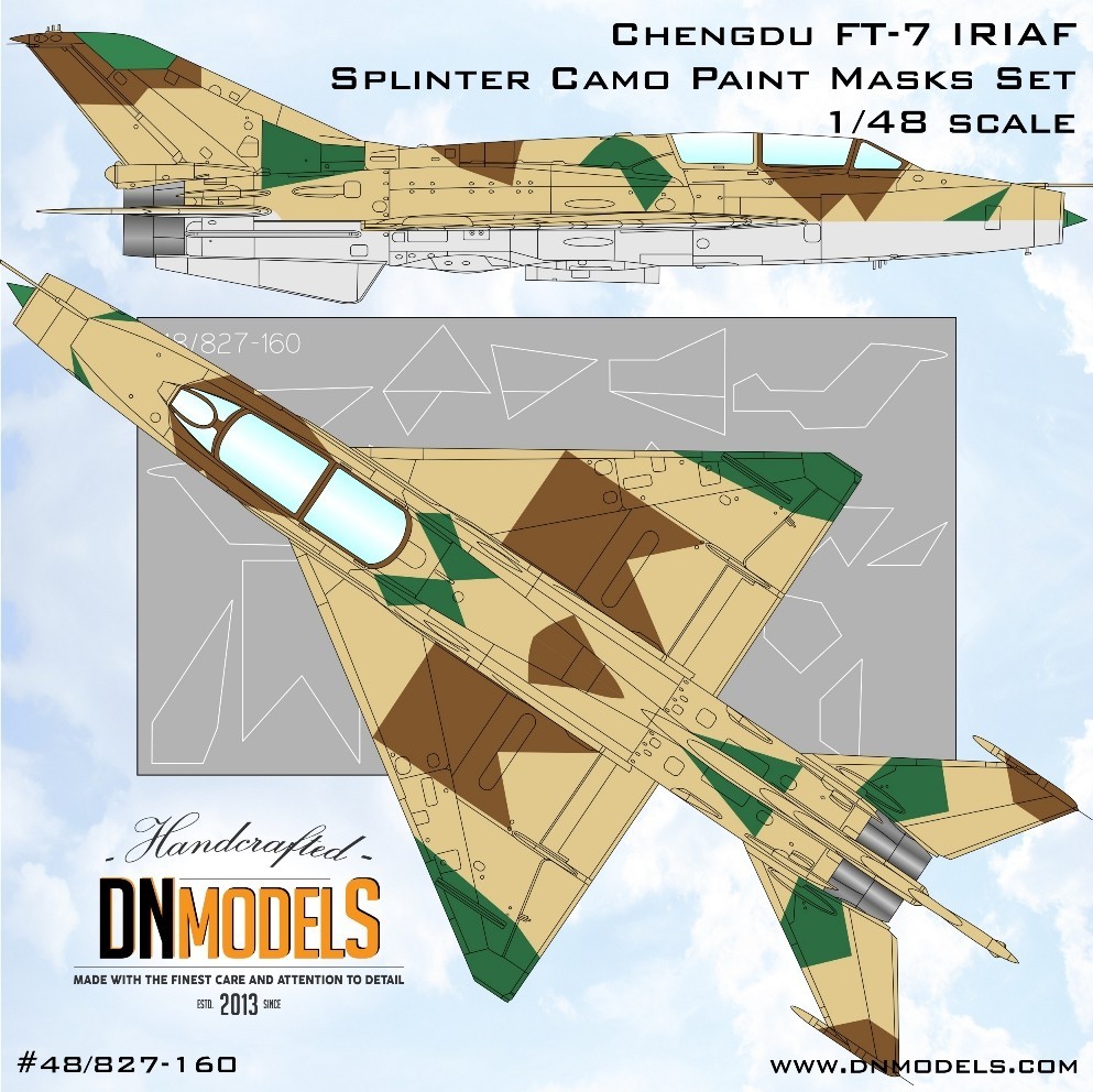 Chengdu FT-7 IRIAF Splinter Camouflage Paint Masks set