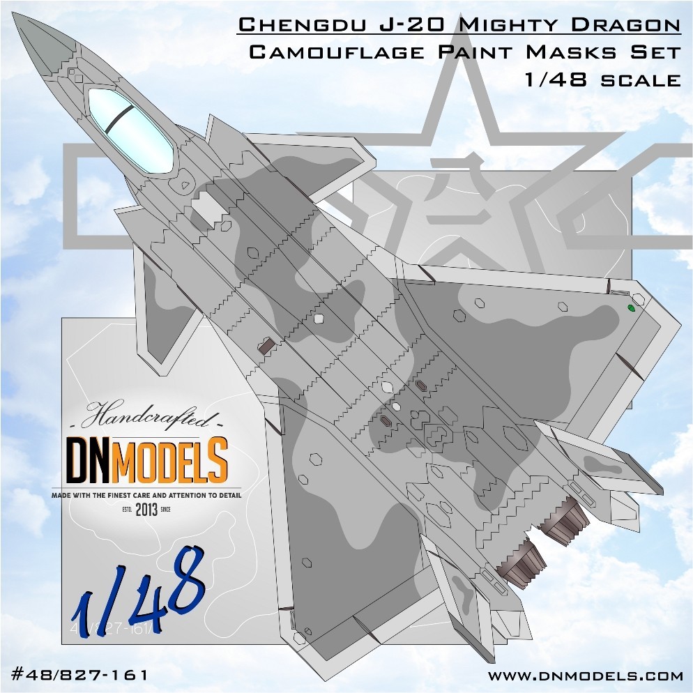 Chengdu J-20 Mighty Dragon Camouflage Paint Masks set