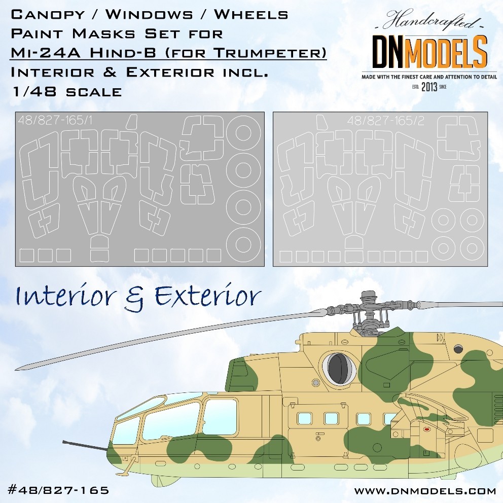 Mi-24A Windows & Wheels Paint Masks set