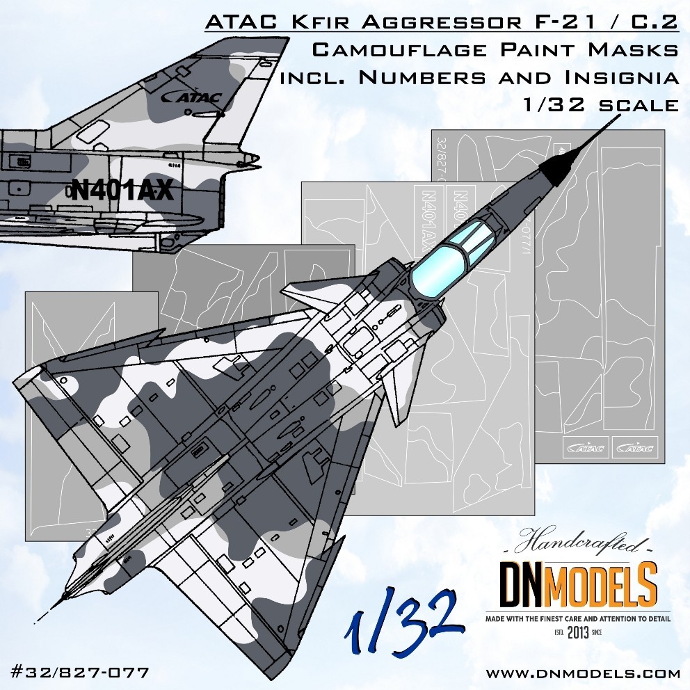 ATAC F-21 / C.2 Aggressor Camouflage Paint Masks + Numbers and Insignia set