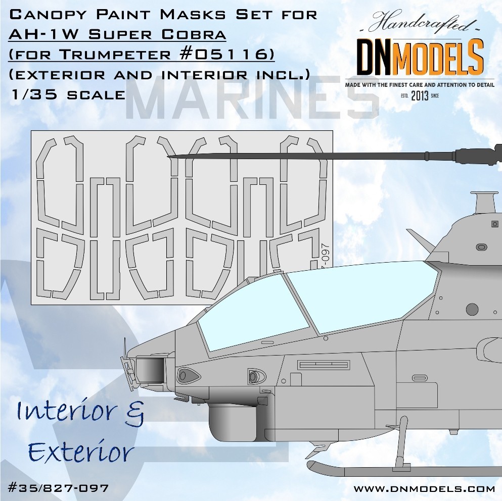 Super Cobra Canopy Paint Mask Set