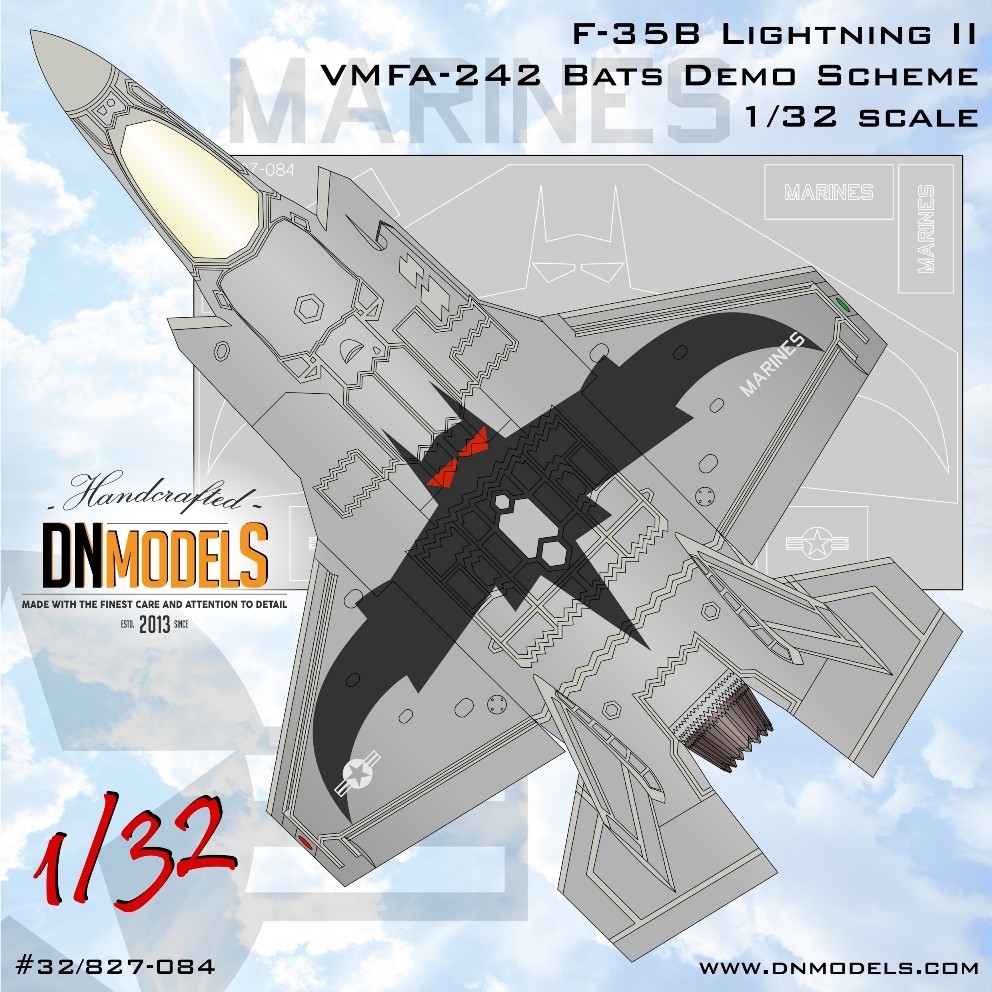 1/32nd F-35B VMFA-242 Bats Demo Scheme Masks set