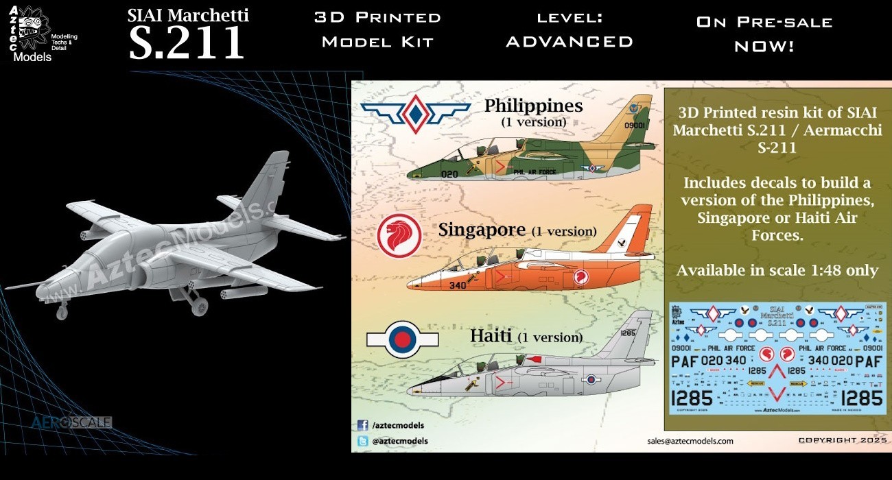 3D Printed SIAI Marchetti/Aermacchi S.211 Released