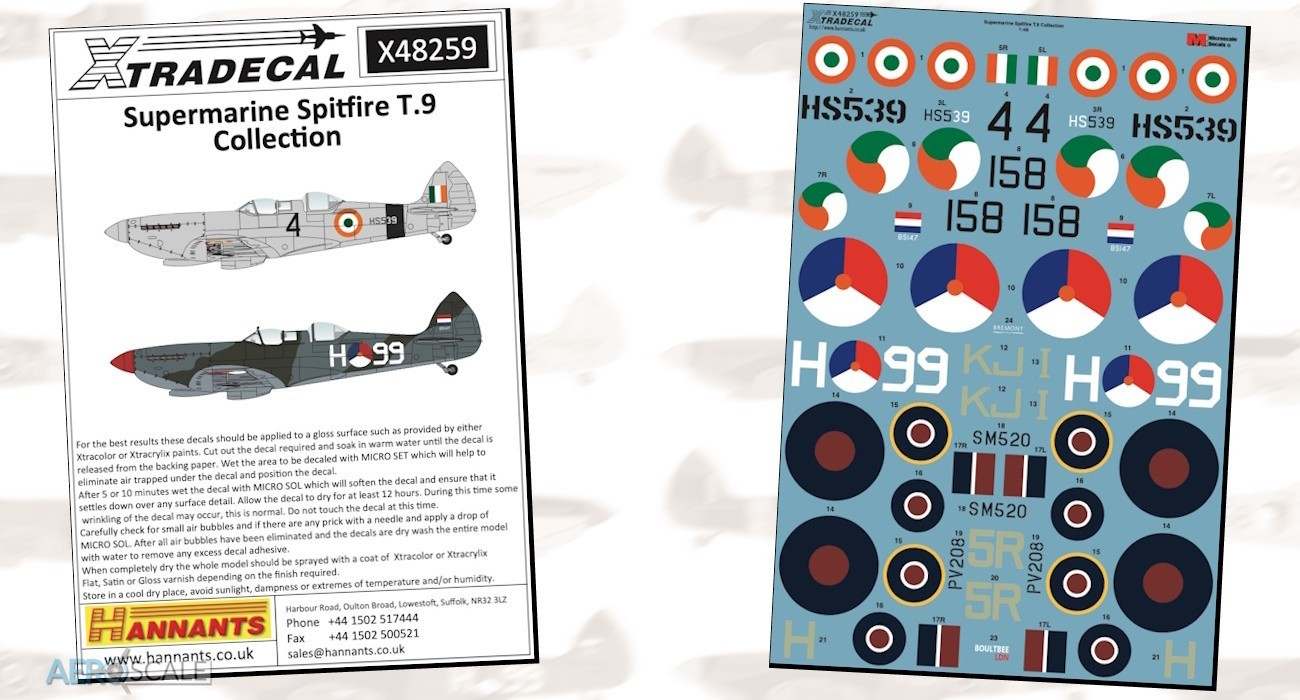 Decals: Spitfire T/Tr.9 Planned