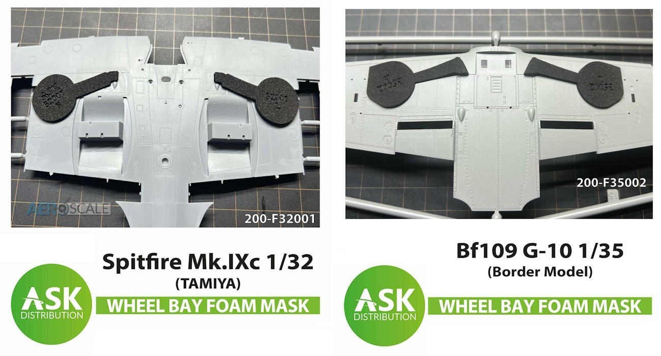Released Foam Wheel Well Mask: Bf 109’s & Spitfire’s