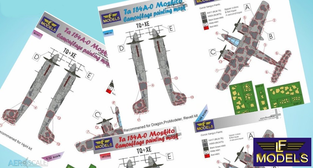 Ta 154A-0 Moskito Camouflage Masks