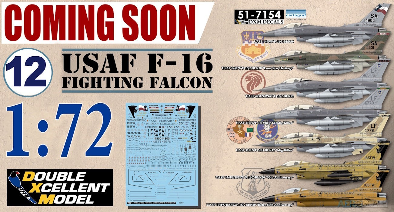 Decals: USAF F-16 Fighting Falcon
