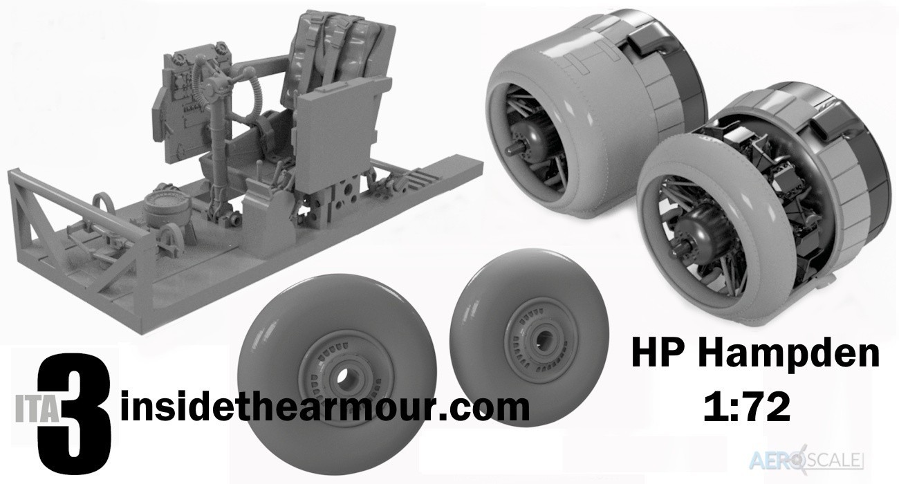 HP Hampden Nacelle, Cockpit & Wheel Detail Sets