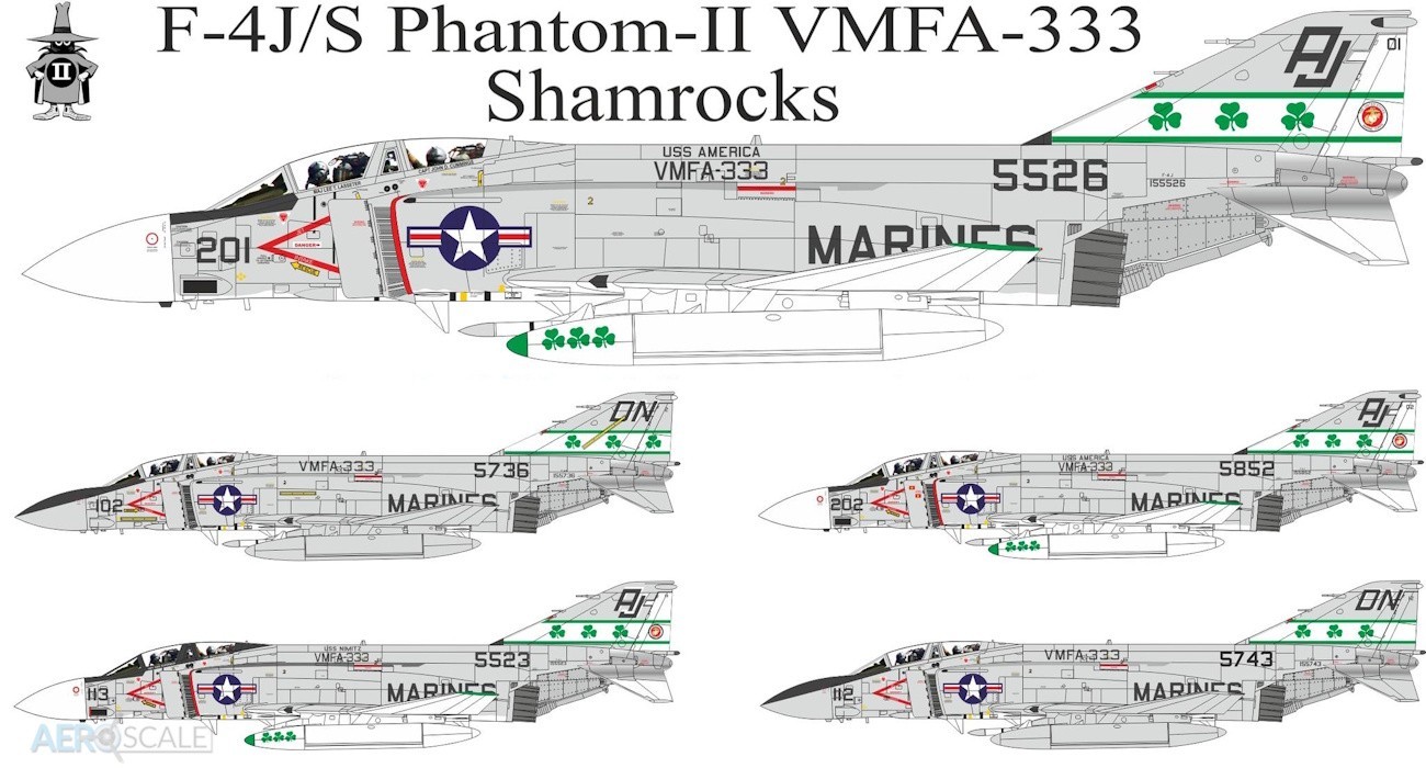 Decals: F-4J Phantom II the ‘Shamrocks’