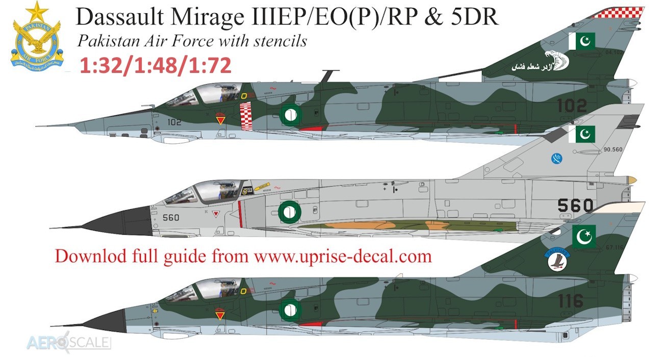 Decals: Pakistan AF Mirage III’s