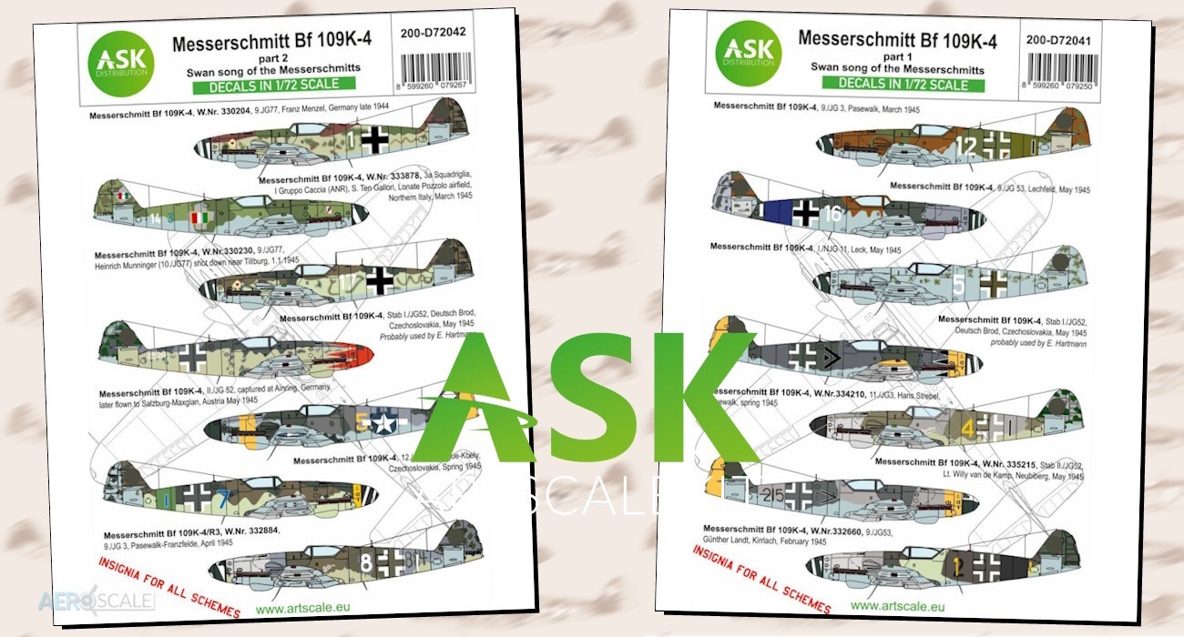 Decals: Bf 109K-4 Part 1 & 2